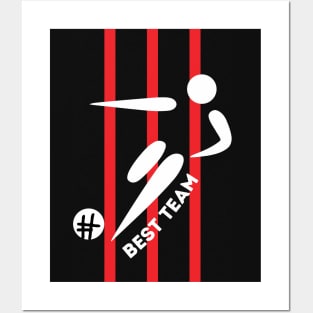 RED BLACK BEST TEAM - Football Player Posters and Art